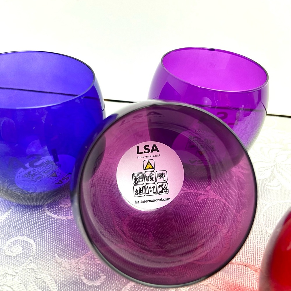 LSA International Colored Glass  Tealight Holders (4pcs.) - Picture 6 of 9